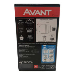 Lâmpada LED Bulbo HP 20w 6500k E27 MK1600 Avant KIT 05UN