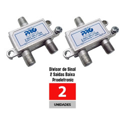 Divisor de Sinal 2 Saidas Baixa - Proeletronic KIT 02UN