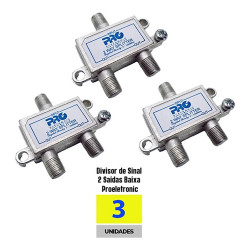 Divisor de Sinal 2 Saidas Baixa Proeletronic KIT 03UN