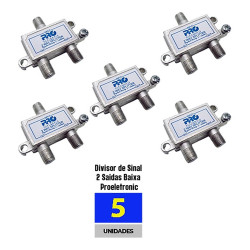 Divisor de Sinal 2 Saidas Baixa Proeletronic KIT 05UN