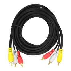 Cabo 3 RCA 2 Metros Coaxial Central Pix KIT 05UN
