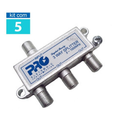 Divisor de Sinal 3 Saidas Baixa PQDV-1023B Proeletronic KIT 05UN
