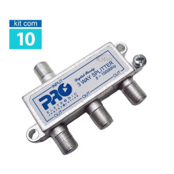 Divisor de Sinal 3 Saidas Baixa PQDV-1023B Proeletronic KIT 10UN