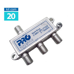 Divisor de Sinal 3 Saidas Baixa PQDV-1023B Proeletronic KIT 20UN