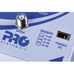 Amplificador Antena Digital 30db PQAL-3000 Proeletronic KIT 08UN