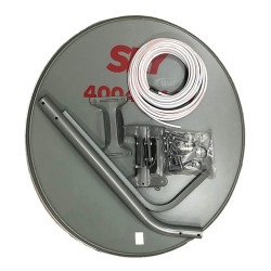 Antena Banda KU 60CM C/ Lnbf Duplo e Kit Cabo - Solutions