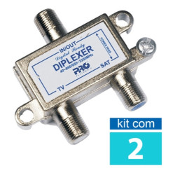 Diplexer VHF UHF + Satelite Pqdi-6500b Proeletronic KIT 02UN