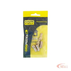 Kit 2 Emendas 4 Conectores F Rosca Rg59 Mxt