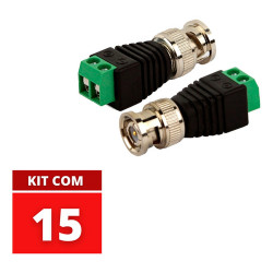 Adaptador Borne x Plug Bnc Macho Mxt Kit 15UN