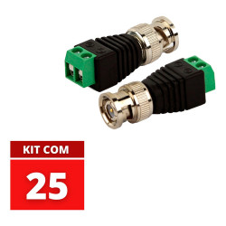 Adaptador Borne x Plug Bnc Macho Mxt Kit 25UN