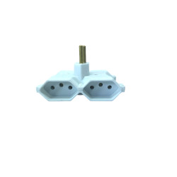 Plugue T 4 Saídas 2P + T Branco Mecatool
