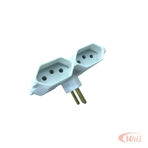 Plugue T 4 Saídas 2P + T Branco Mecatool Plugue T 4 Saídas 2P + T Branco Mecatool
