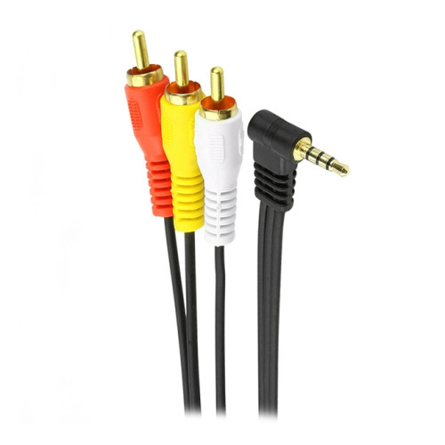 Cabo P3 Estereo 90 Graus + 3 Rca Macho 1,2 Metro Pix