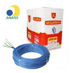 Cabo Lan Utp Cat.5e Azul 20 Metros Megatron