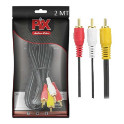 Modulador RF + Cabo 3 RCA 2 M + 1 MT Cabo C/ Conector