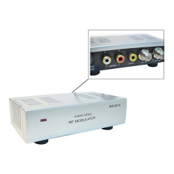 Modulador RF + Cabo 3 RCA 2 Mt + 2 Mt Cabo C/ Conector