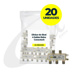 Divisor de Sinal 4 Saidas Baixa Conectech PCT 20UN