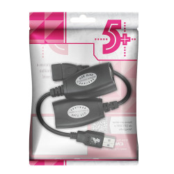 Cabo Adaptador Extensor USB Via RJ-45 50m 5+