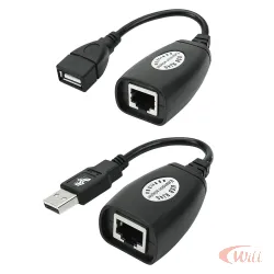 Cabo Adaptador Extensor USB Via RJ-45 50m 5+