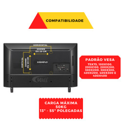 Suporte Tv Teto 13 A 55 Pol PQST-AT55T Proeletronic