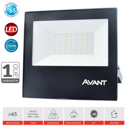 Refletor LED 50w Slim 6500k 3750 Avant Kit 2UN