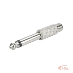 Adaptador Plug P10 Mono para Jack Rca Metal
