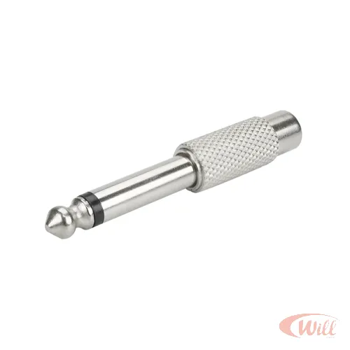 Adaptador Plug P10 Mono para Jack Rca Metal Adaptador Plug P10 Mono para Jack Rca Metal