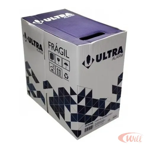 Cabo CFTV 4 Pares x 0,5 Branco 300M - Ultra Alarm Cabo CFTV 4 Pares x 0,5 Branco 300M - Ultra Alarm