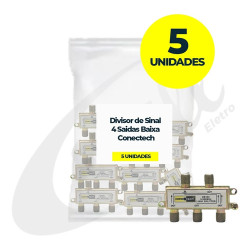 Divisor de Sinal 4 Saidas Baixa Conectech KIT 04UN