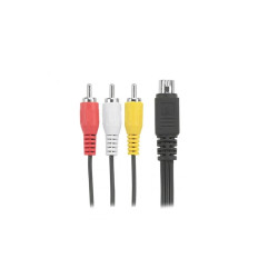 Cabo 3 RCA x Mini Din 10 Pinos para Receptor 1,8 Metro Importado KIT 10UN