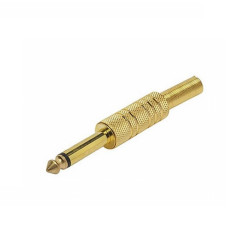 Plug P10 Mono Ouro Com Mola