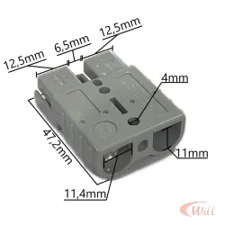 Conector Anderson Power 50A Cinza