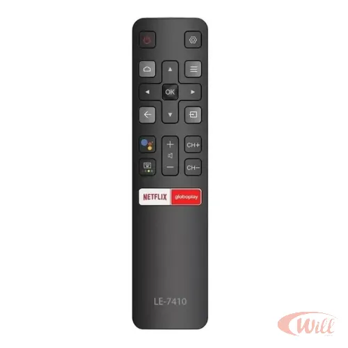 Controle Remoto TV Compátivel TCL Smart 4K LE-7410 Controle Remoto TV Compátivel TCL Smart 4K LE-7410
