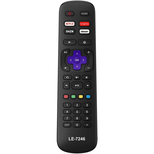 Controle Remoto Tv Compatível AOC Roku NETFLIX/DEEZER LE-7246