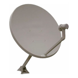 Antena Banda KU 60CM C/ Lnbf Simples e Kit Cabo Solutions - KIT 2UN