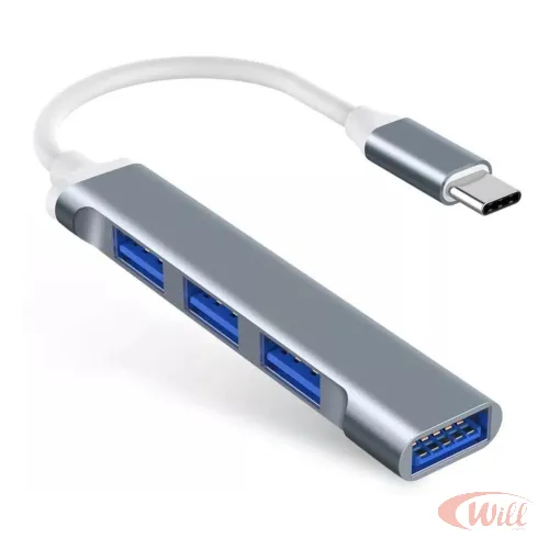 Hub Usb Type-C 4 Portas Usb 3.0 KV-137 Inova