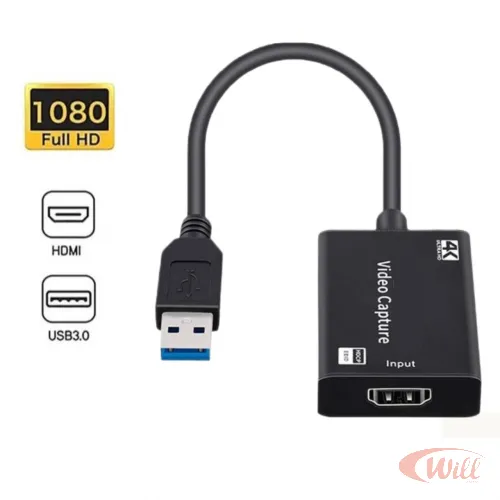 Placa Captura Vídeo 4k Full Hd 1080p Hdmi Para Usb 3.0