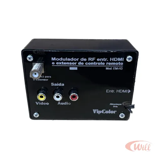 Modulador Hdmi Para RF Com Extensor de Controle Vipcolor