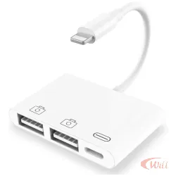 Adaptador Lightning Para 2 Usb + Usb C ZJT-30100