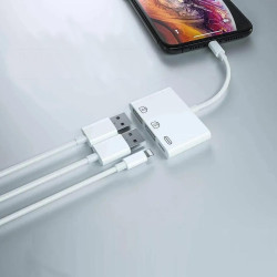 Adaptador Lightning Para 2 Usb + Usb C ZJT-30100
