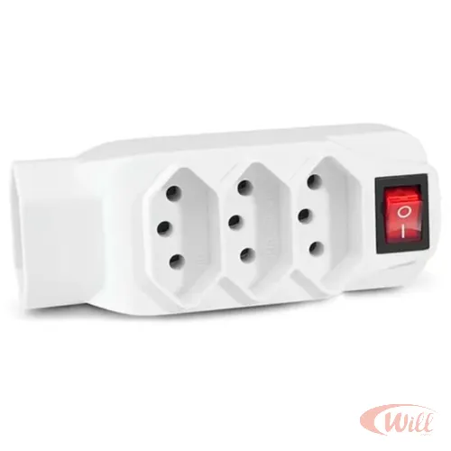 Adaptador L De Energia 4 Tomadas SL6013