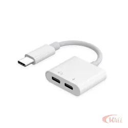 Adaptador OTG USB Tipo-C Duplo 2.1A CBO-7136