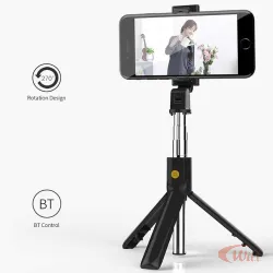 Bastão de Selfie Tripe Controle Bluetooth Q07