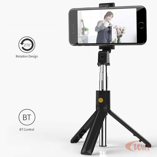 Bastão de Selfie Tripe Controle Bluetooth Q07