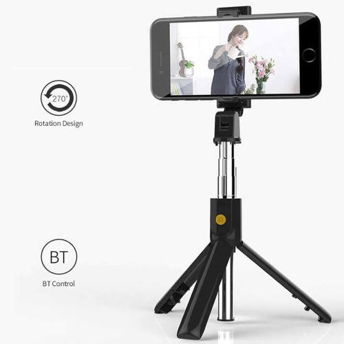 Bastão de Selfie Tripe Controle Bluetooth Q07