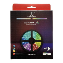 Fita Led RGB Inteligente Com Sensor de Som 3 Metros KA-3M-SK