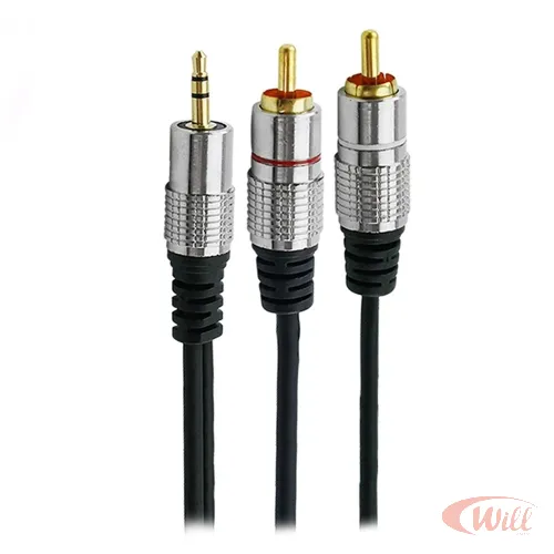 Cabo P2 ST x 2 RCA 10 Metros Nickel Fitz
