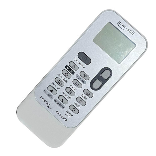 Controle Remoto Ar Condicionado Compatível Consul Bem Estar SKY 8062 Controle Remoto Ar Condicionado Compatível Consul Bem Estar SKY 8062