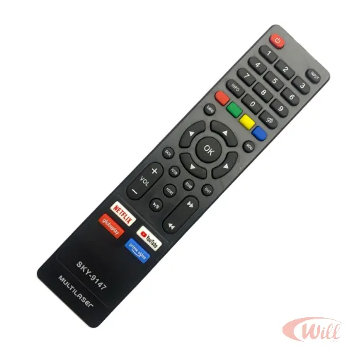 Controle Remoto TV Compatível Multilaser Smart SKY-9147