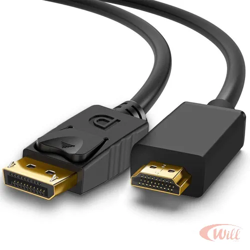 Cabo Adaptador Displayport Macho x HDMI Macho 1.8 Metros INOVA CBO-6965 Cabo Adaptador Displayport Macho x HDMI Macho 1.8 Metros INOVA CBO-6965